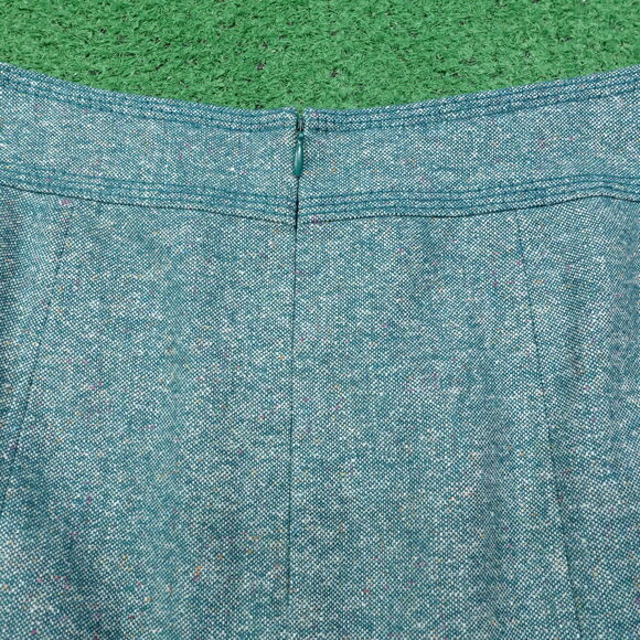 ANN TAYLOR LOFT GREEN WOOL BLEND SKIRT WOMENS SIZE 2 - Picture 4 of 6